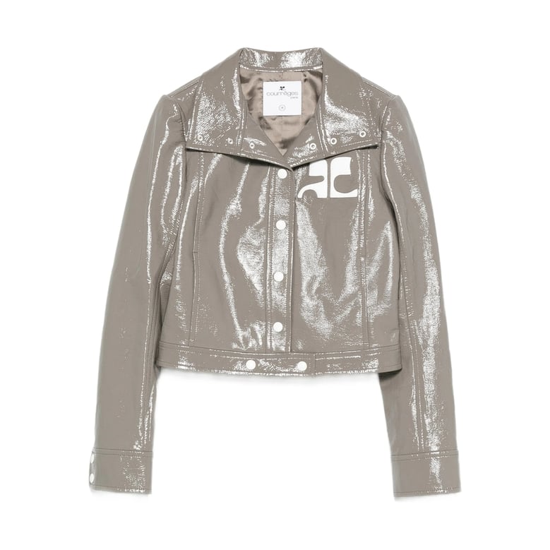 brown logo patch outerwear by Selfnex