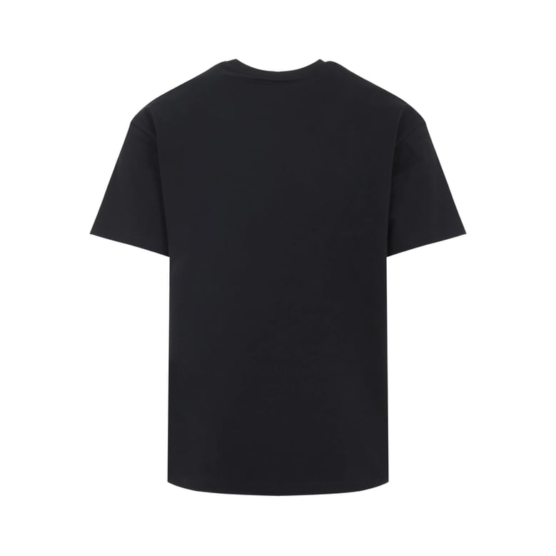 t-shirt black embroidered logo by Selfnex