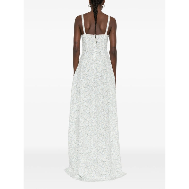 dress with floral print and lace trim by Selfnex