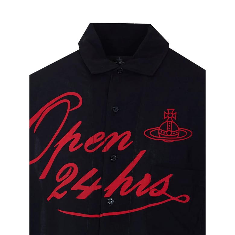 graphic print polo-collar shirt by Selfnex