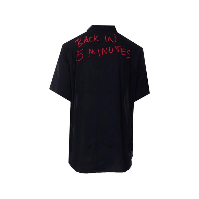 graphic print polo-collar shirt by Selfnex