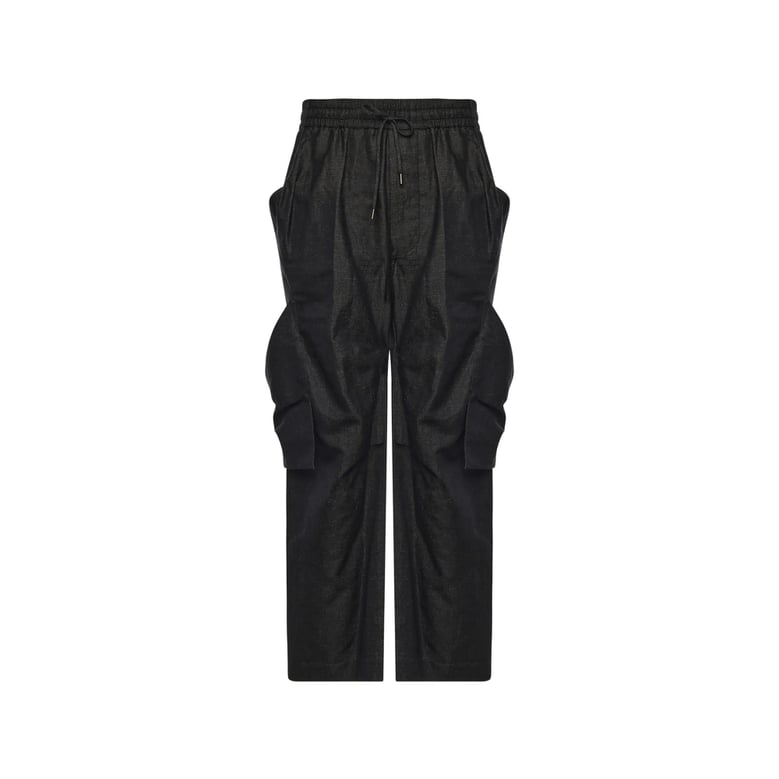 wide-leg trousers with drawstring fastening by Selfnex