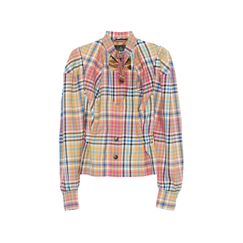 cropped shirt with tie detail by Selfnex