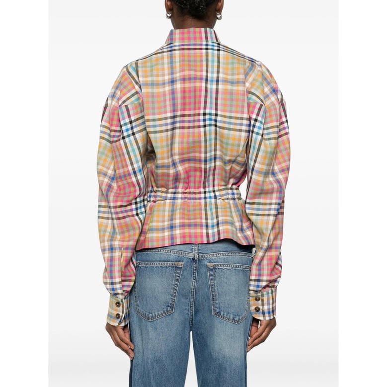 cropped shirt with tie detail by Selfnex