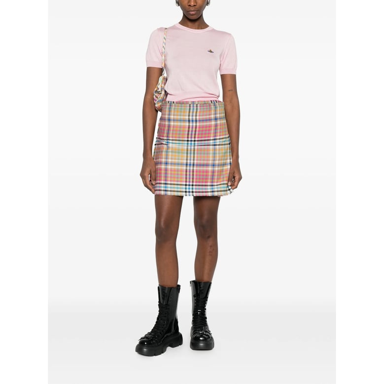 skirt with frayed hem and side buckle by Selfnex