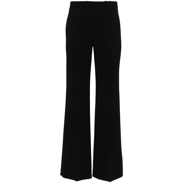 flared hem trousers with belt loops by Selfnex