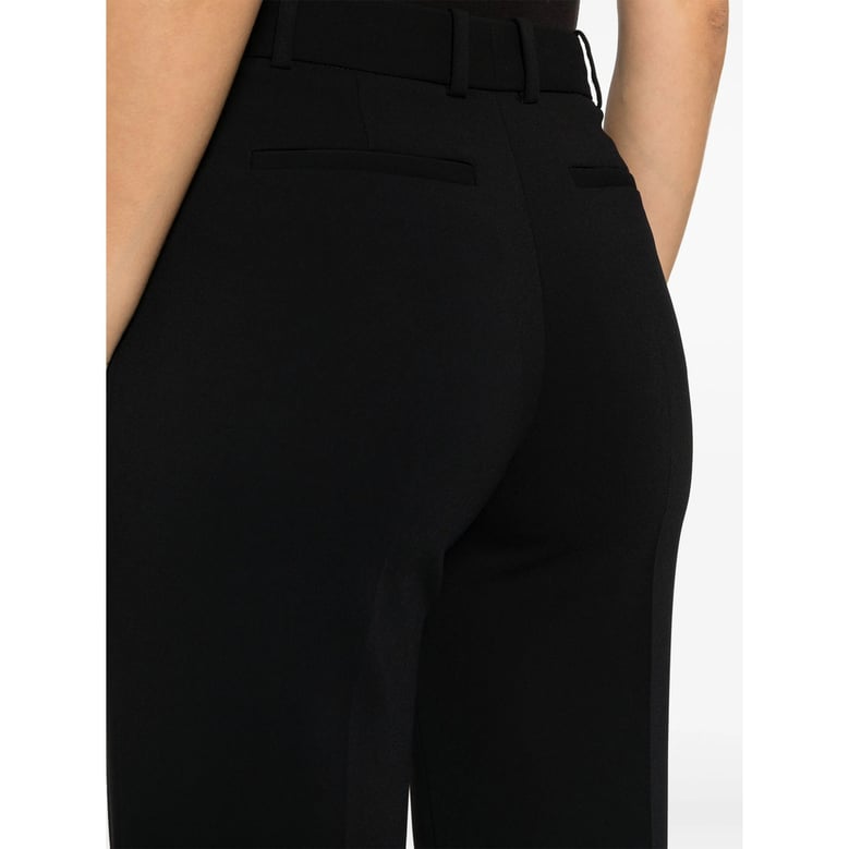 flared hem trousers with belt loops by Selfnex