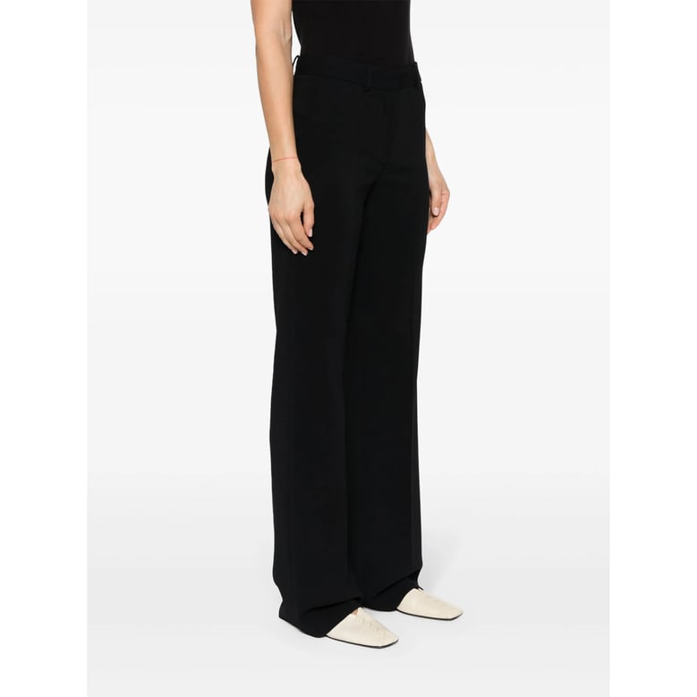 flared hem trousers with belt loops by Selfnex