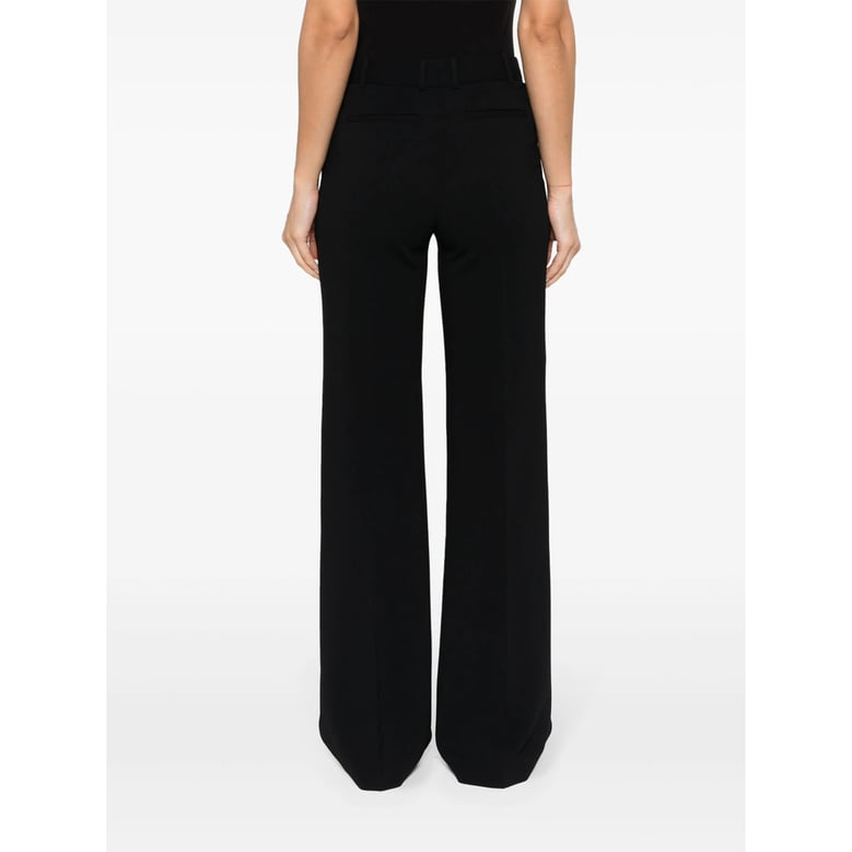 flared hem trousers with belt loops by Selfnex