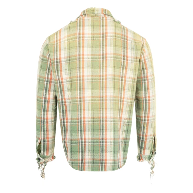 button-down shirt green/orange by Selfnex