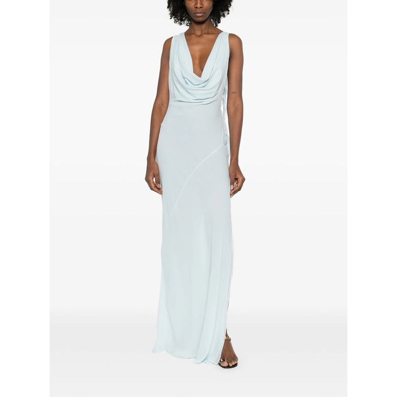 sky blue sleeveless dress by Selfnex