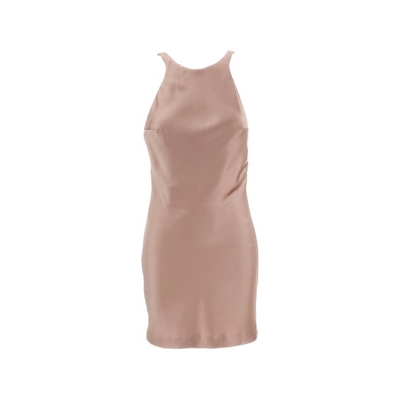 blush pink sleeveless dress by Selfnex