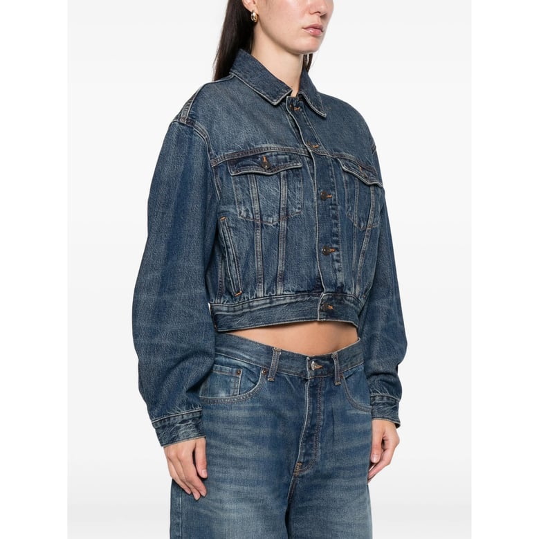 blue button fastening outerwear by Selfnex
