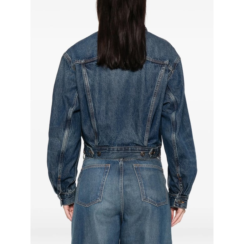 blue button fastening outerwear by Selfnex