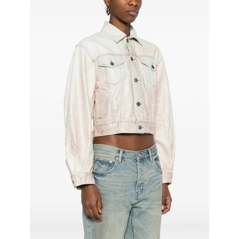 cropped button fastening jacket by Selfnex