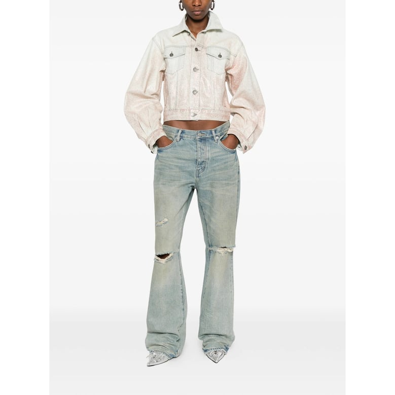 cropped button fastening jacket by Selfnex