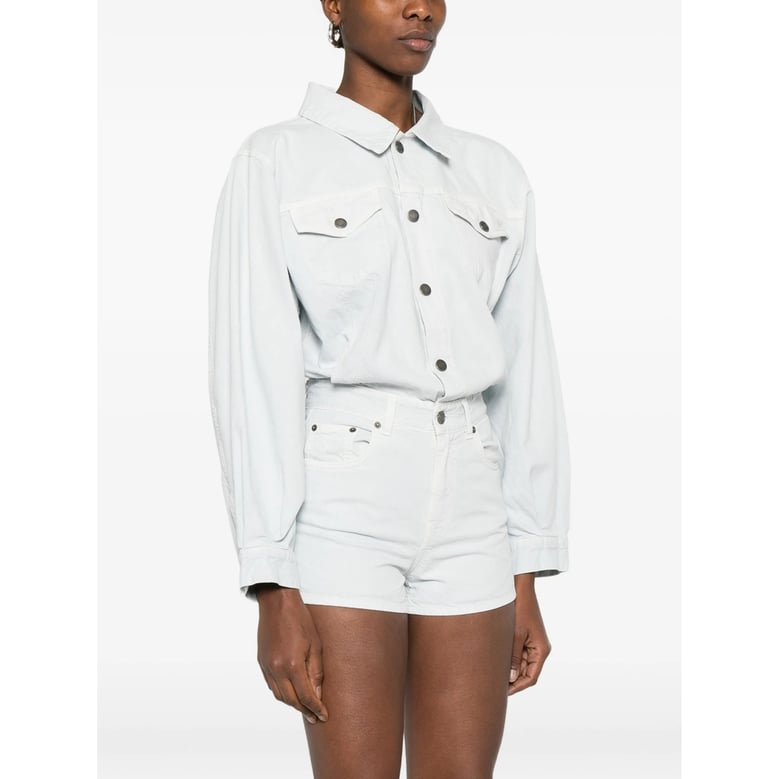 light blue shirt with chest pockets by Selfnex