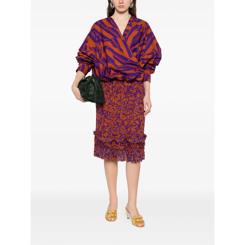 wrap front long sleeve shirt by Selfnex