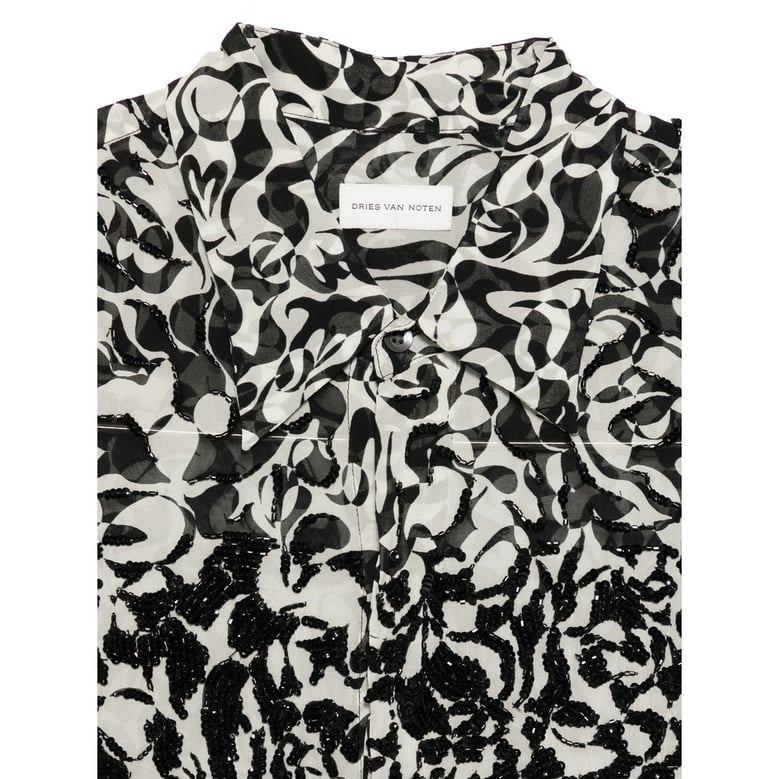 shirt sequin white/black by Selfnex