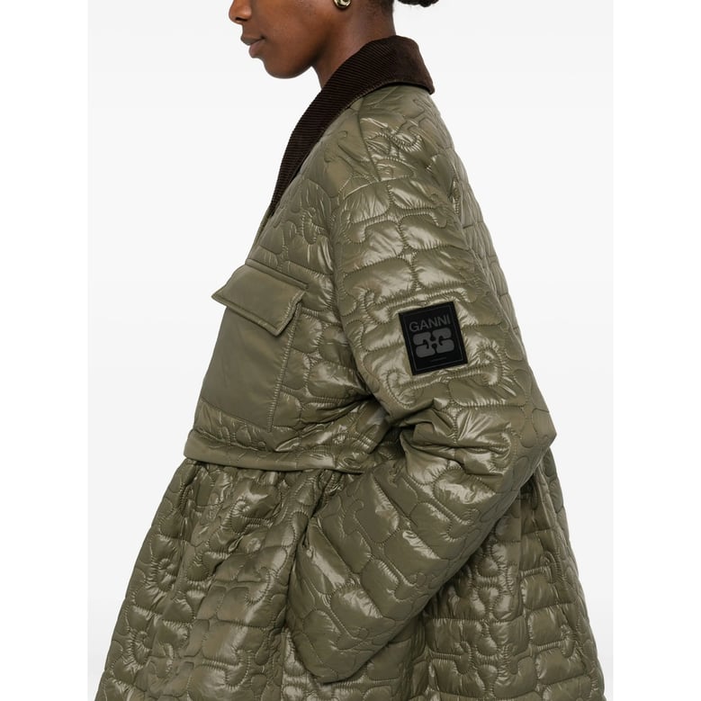 outerwear with corduroy collar by Selfnex