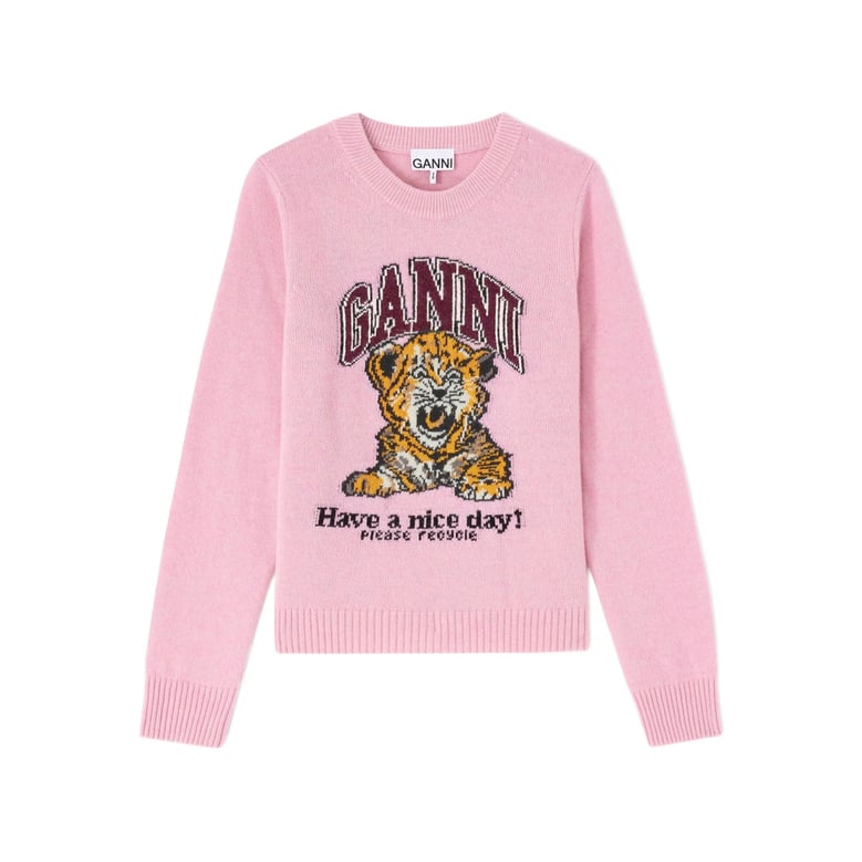 light pink graphic print sweatshirt by Selfnex