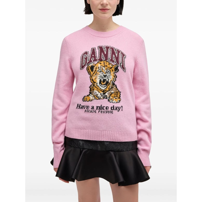 light pink graphic print sweatshirt by Selfnex
