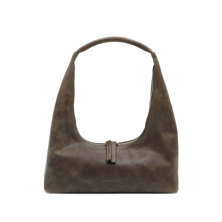brown leather shoulder bag by Selfnex