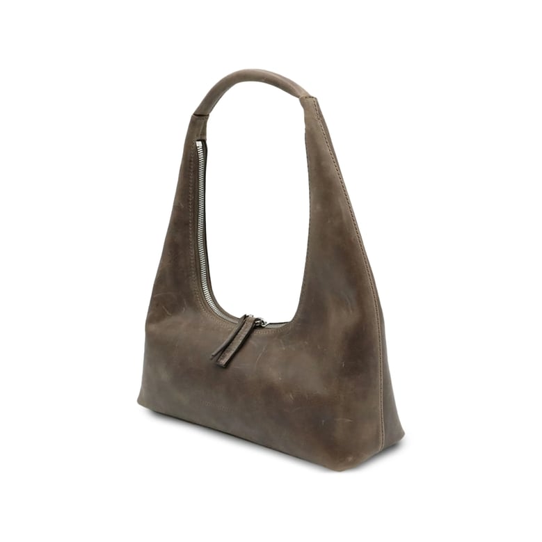 brown leather shoulder bag by Selfnex