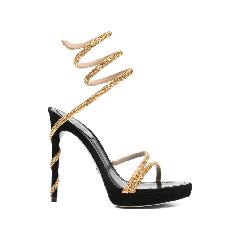 black and gold elegant shoes by Selfnex