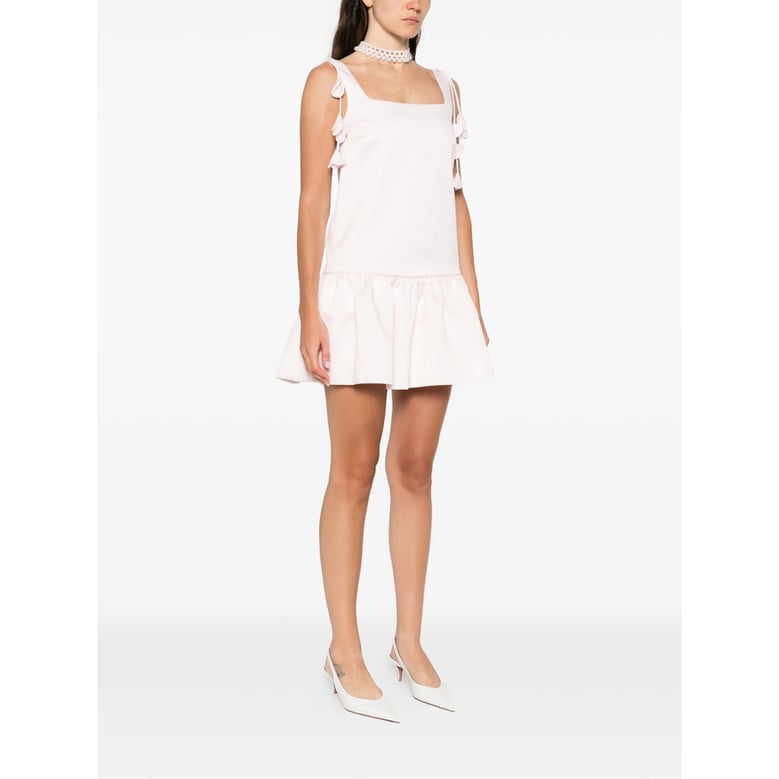square neck dress with rear zip by Selfnex