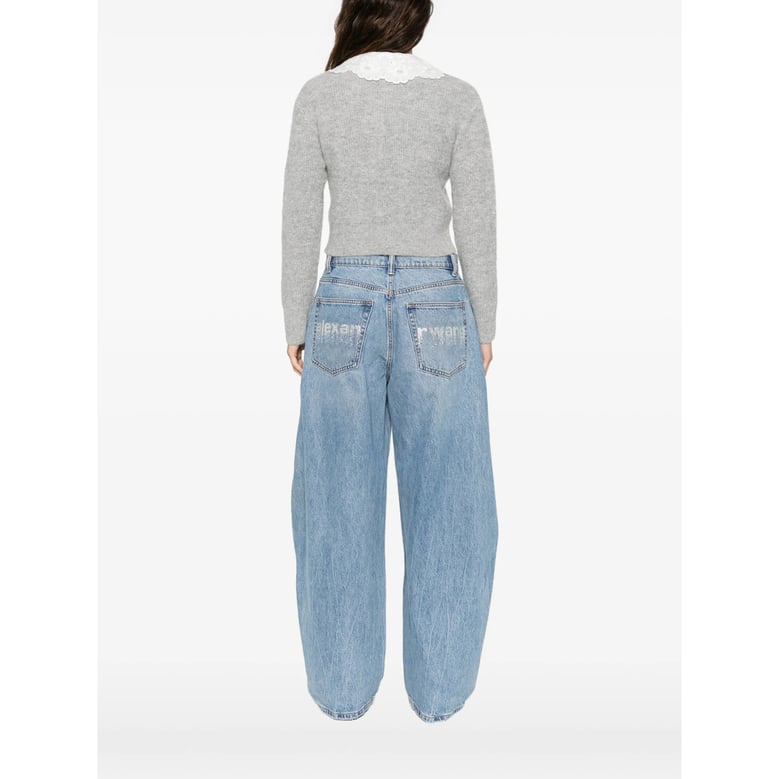 grey scalloped collar sweater by Selfnex