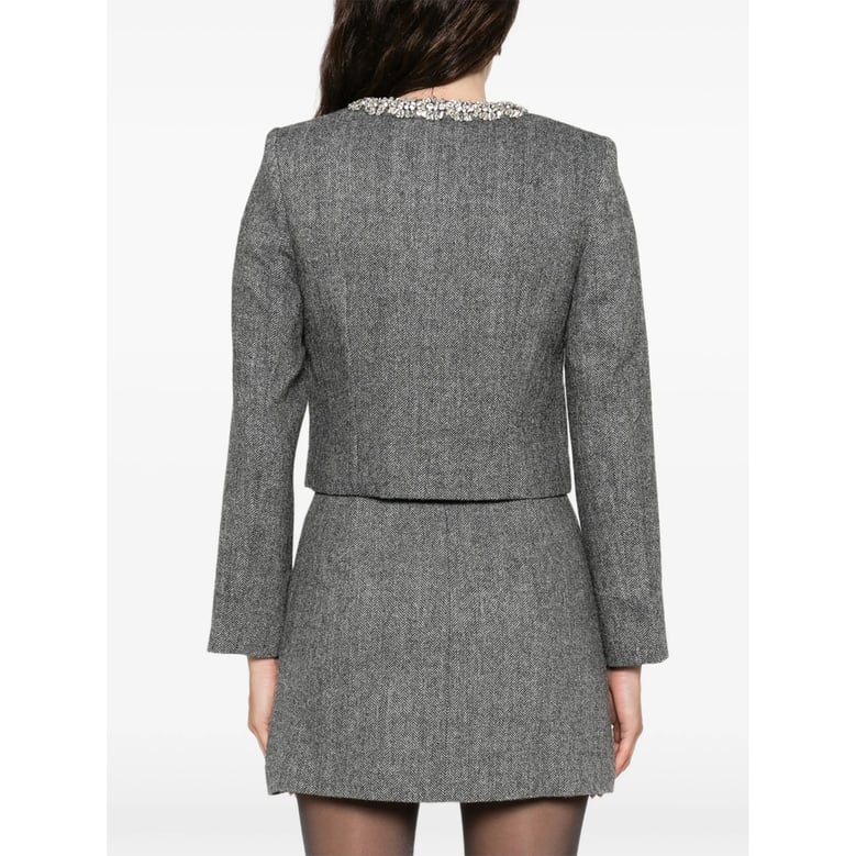 grey button fastening long sleeves outerwear by Selfnex