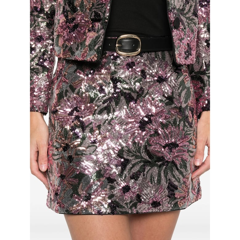 pink floral pattern skirt by Selfnex