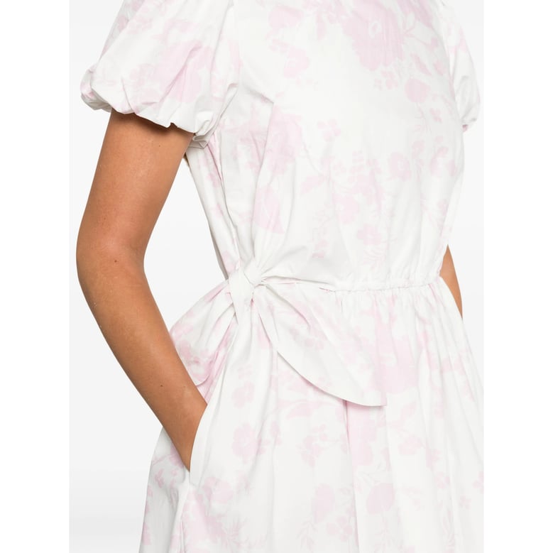floral print dress with off-centre button fastening by Selfnex