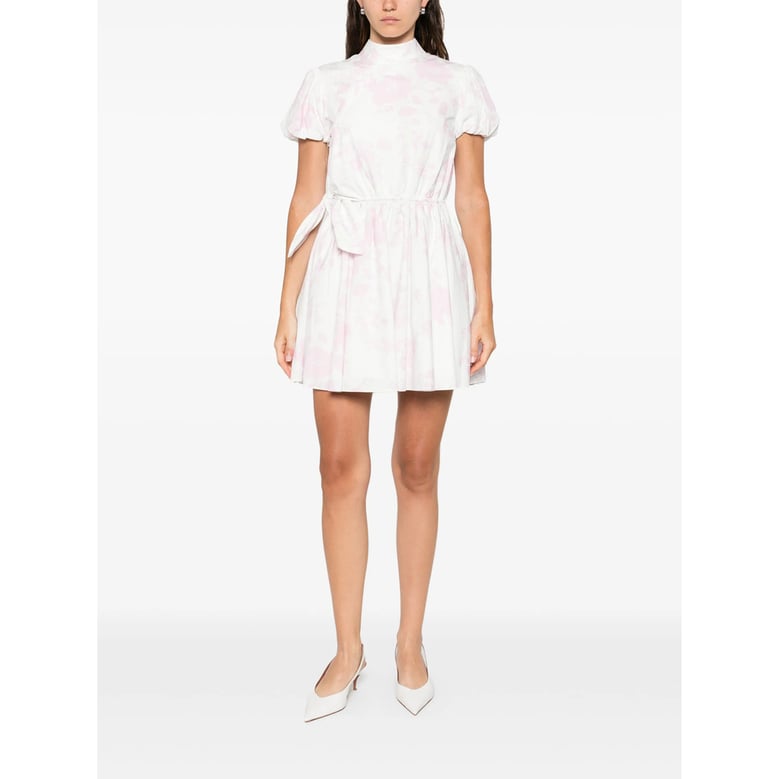 floral print dress with off-centre button fastening by Selfnex