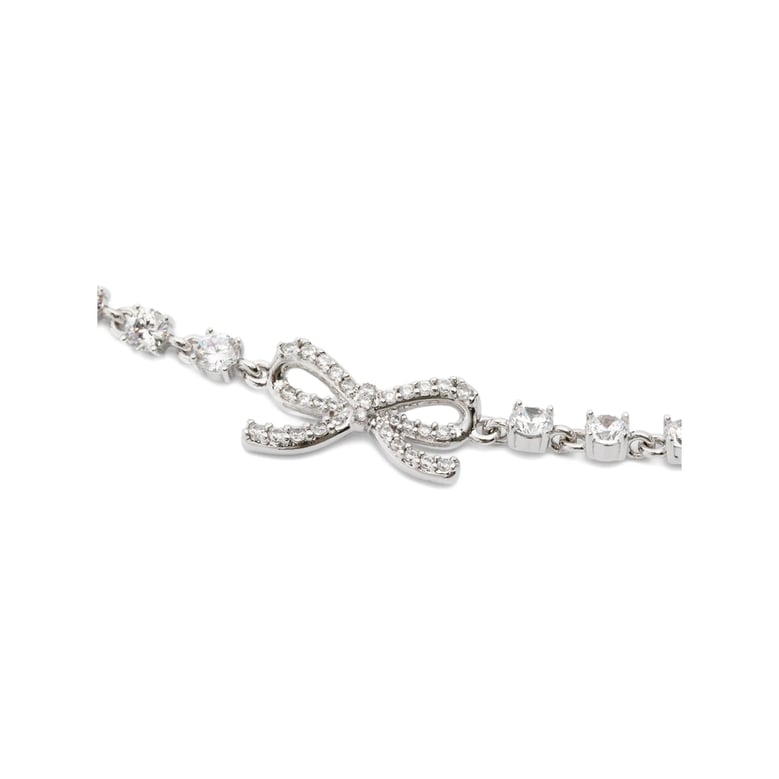 necklace bow pendant silver by Selfnex