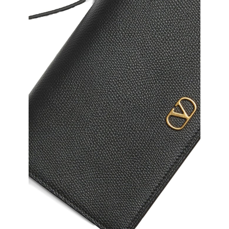 black calf leather foldover bag by Selfnex