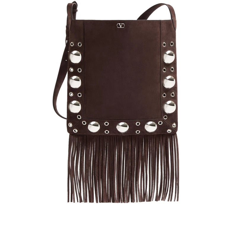 shoulder bag vlogo signature brown suede by Selfnex