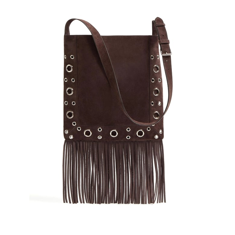 shoulder bag vlogo signature brown suede by Selfnex