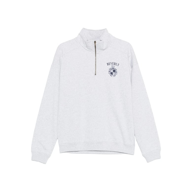 grey quarter-zip sweatshirt by Selfnex