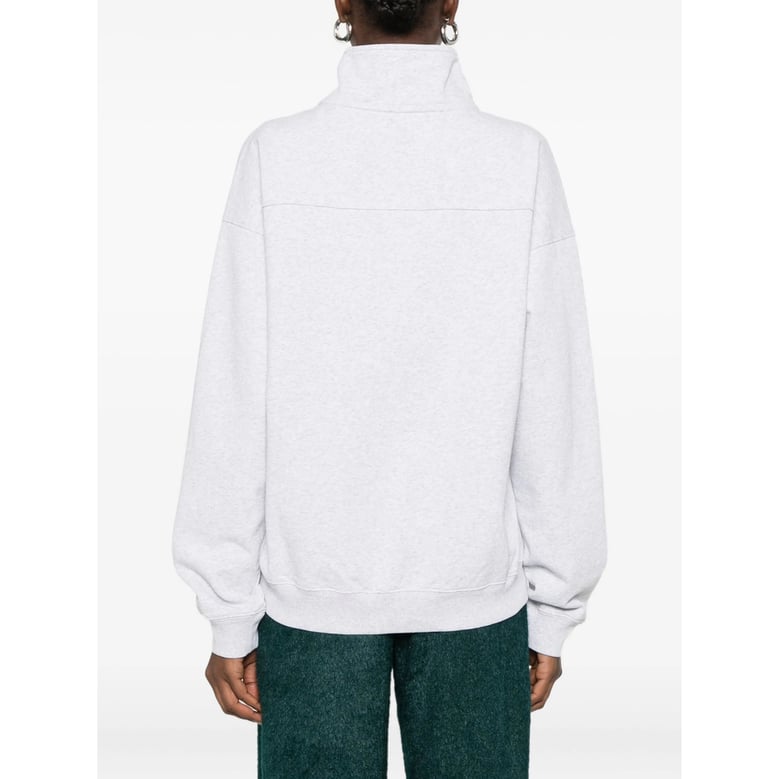 grey quarter-zip sweatshirt by Selfnex