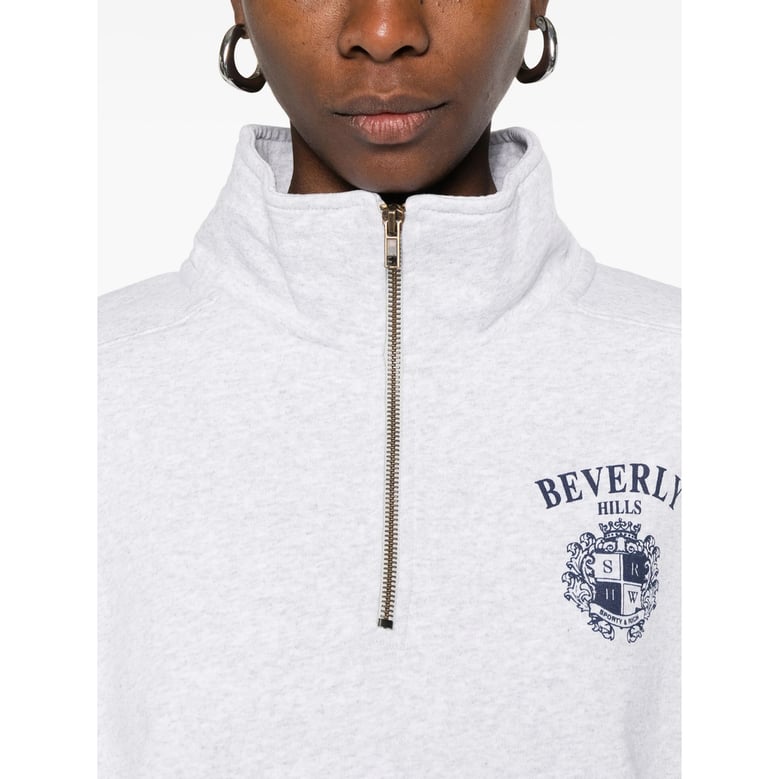 grey quarter-zip sweatshirt by Selfnex