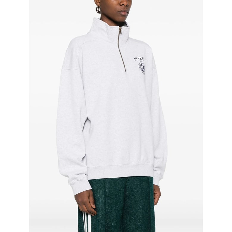 grey quarter-zip sweatshirt by Selfnex
