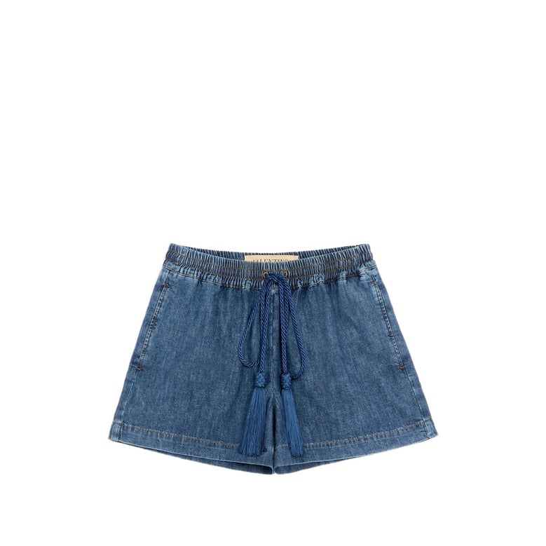 shorts v-motif chambray blue by Selfnex
