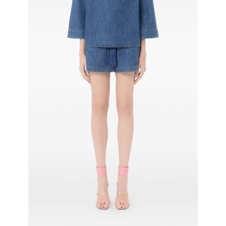 shorts v-motif chambray blue by Selfnex