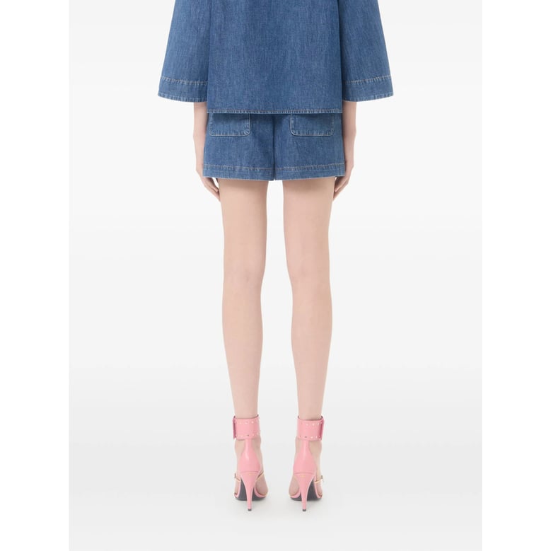 shorts v-motif chambray blue by Selfnex
