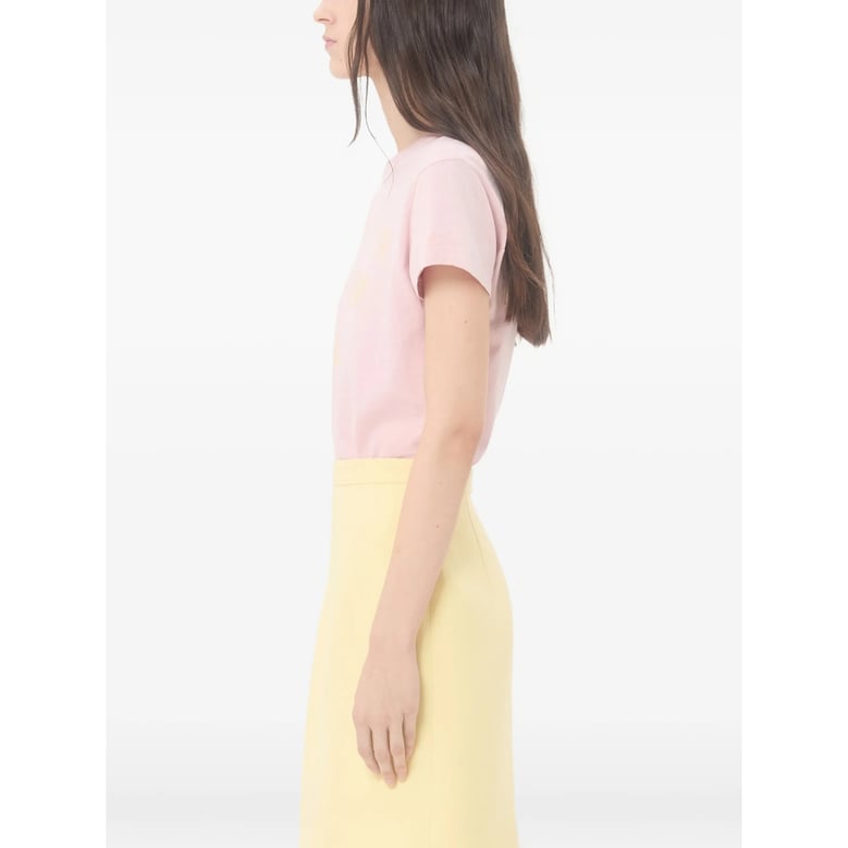 crew-neck t-shirt pink by Selfnex