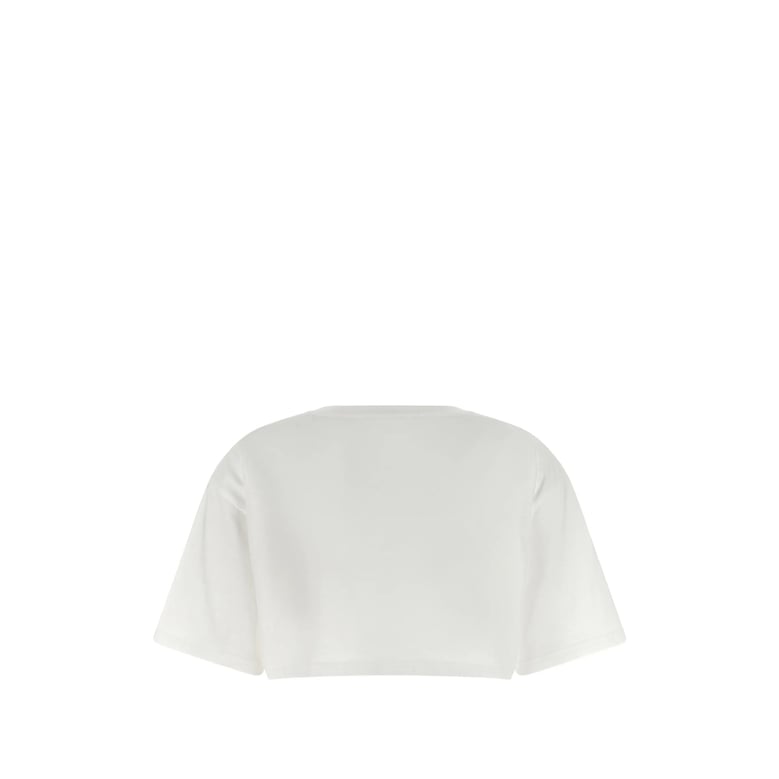 cropped t-shirt with white print by Selfnex