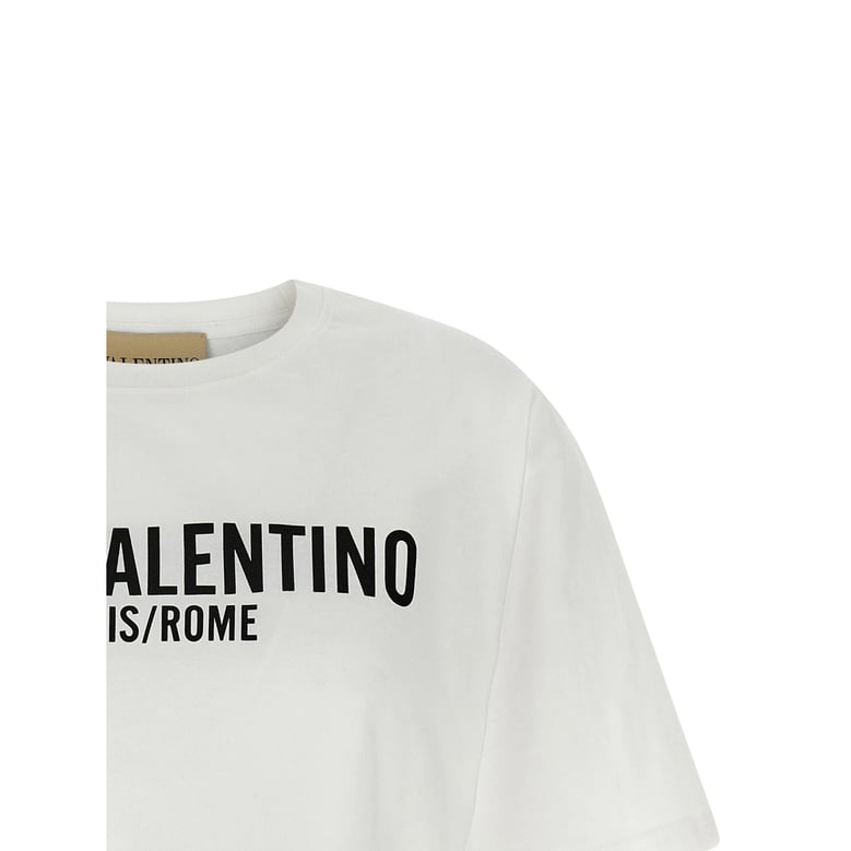 cropped t-shirt with white print by Selfnex