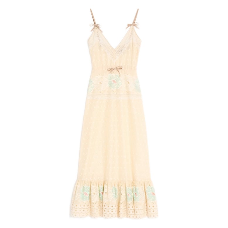 light yellow floral dress by Selfnex